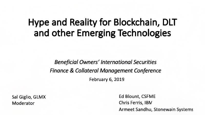 Hype and reality for blockchain, DLG and other emerging technologies.